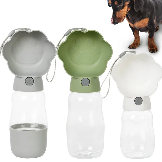 2in1 Pet Portable Water Bottle for Small Medium Dogs Cats Food Feeder Leakproof Dog Drink Bowl Outdoor Pet Puppy Water Dispenser