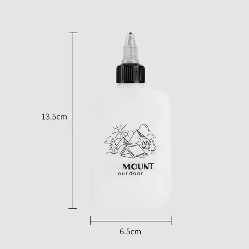 Outdoor Camping Oil Dispenser Bottle 120ml Leakproof Vinegar Jar Squeeze Bottle with Twist Top Cap HDPE for Cooking Grilling