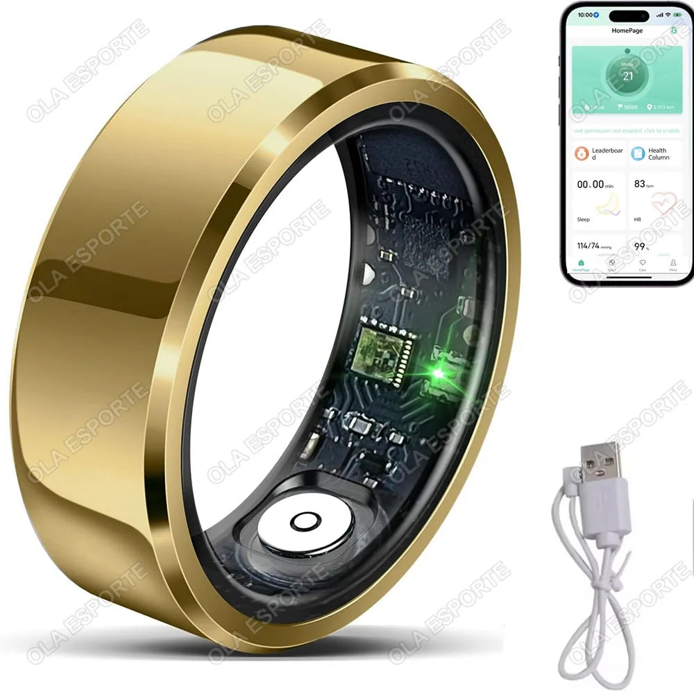 2026 Smart Ring Blood Pressure Heart Rate Sleep Monitoring Smartring IP68 & 5ATM Waterproof Multi-sport Smartring Man Women R11C