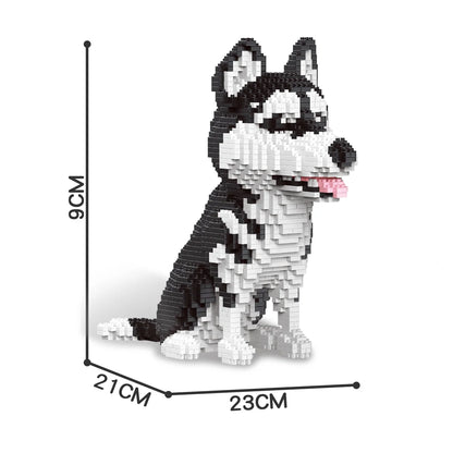 KNEW BUILT Dog Model Mini Building Block Toys Set for Kid Boy Girls Adult Beginner Teddy Hughes Corgi Collie Pet Style Bricks