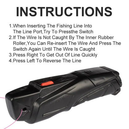 Electric Fishing Line Stripper Battery Powered Fishing Strip Line Removes 3.5ms Strong Powerful Finishing Machine Fishing Tools