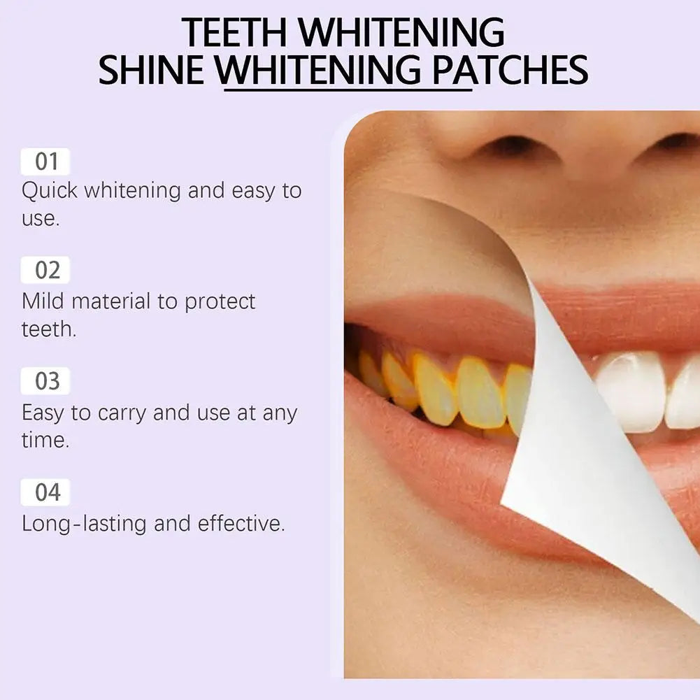 7pcs Purple Teeth Whitening Strips Professional Tooth Stain Removal Brighten Dental Bleaching Kit For Sensitive Teeth Oral Care