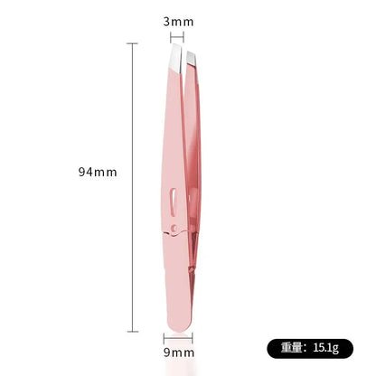 High-Quality Eyebrow Tweezer Colorful Hair Beauty Fine Hairs Puller Stainless Steel Slanted Eye Brow Clips Removal Makeup Tools
