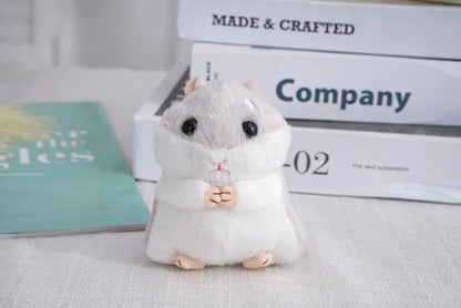 Fluffy Hamster Doll Plush Toys Keychain Pendant Women Girl Faux Fur Pompom Key Ring Trinkets Handbag Backpack School Bag Pendant