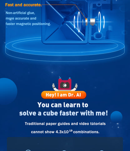 GAN Monster GO 3x3 M EDU Magnetic Magic Speed Cube Stickerless Professional Fidget Toys GAN MSG EDU 3X3 Cubo Magico Puzzle