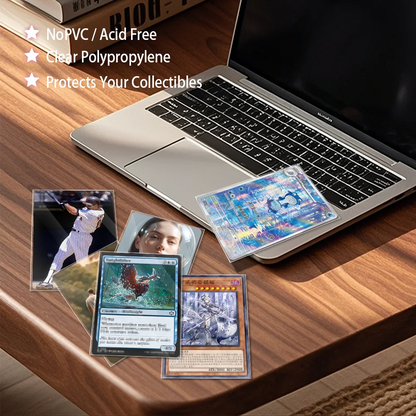 100PCS Transparent Standard Size Inner Card Sleeves 64X89MM Japanese Size 61X88MM MGT/YGO Card Protector for Double-sleeving