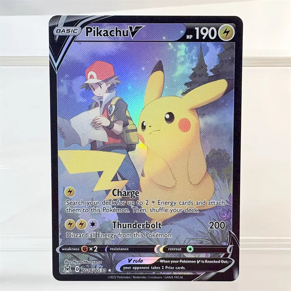 PKM Holographic High Quality Proxy Card Rayquaza Pikachu Rotom Slowking Collectibles Game Collection Anime Cards