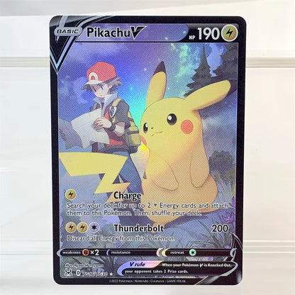 PKM Holographic High Quality Proxy Card Rayquaza Pikachu Rotom Slowking Collectibles Game Collection Anime Cards