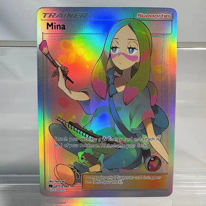 PKM Proxy Foil Cards Classic Game Collection Cards Mina Carmine Nita Dana Evelyn Whitney Perrin PTCG Proxy Cards Trainer/support