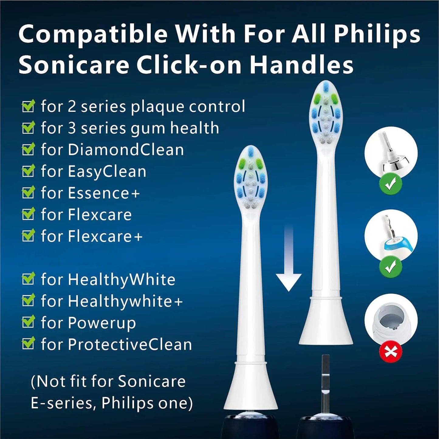 4-16Pack Replacement Toothbrush Heads Compatible with Philips Sonicare Electric Tooth Brush Electric Tooth Brush Refill