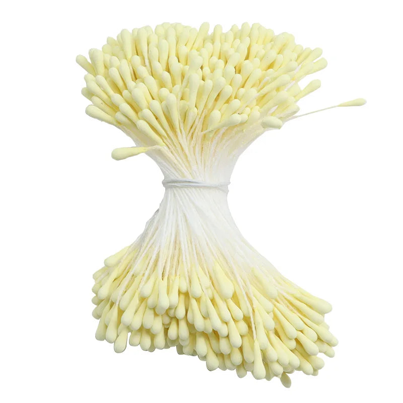 400pcs 2mm Moulti Options Artificial Flower stamen Mini Pearl Floral pistil For Wedding Party Home Decoration DIY Accessories