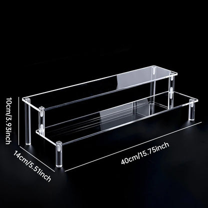 1-5 Tier Acrylic Display Stand Perfume Doll Clay Figurine Blind Box Storage Rack Transparent Ladder Makeup Organization W-2