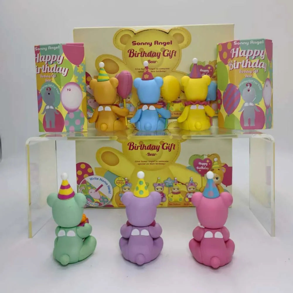 Sonny Angel Birthday Gift Bear Series Blind Box Animal Anime Figure Ornaments Cute Doll Fans Desktop Car Ornament Xmas Gift