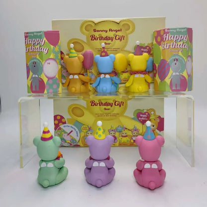 Sonny Angel Birthday Gift Bear Series Blind Box Animal Anime Figure Ornaments Cute Doll Fans Desktop Car Ornament Xmas Gift
