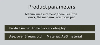 Hungry Shooting Duck Toys 98K Pistol Air-powered Gun Soft Bullet Ball Scoring Battle Games With Light Can Walk Gun Kids Gifts