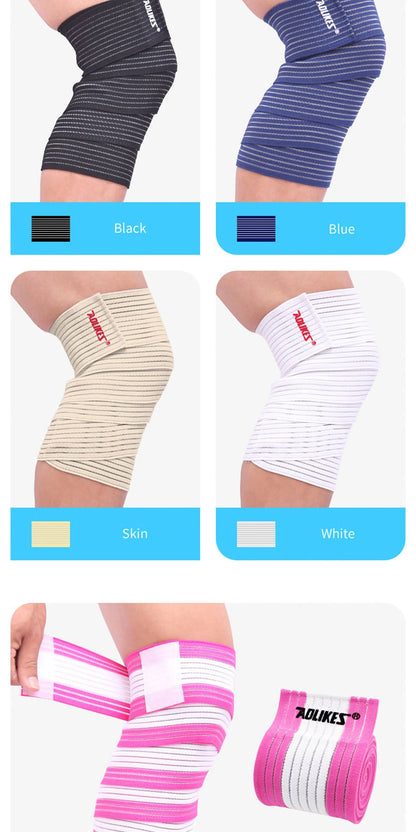 AOLIKES 1PC 40-180CM Elastic Bandage Compression Knee Support Sports Strap Knee Protector Bands Ankle Leg Elbow Wrist Calf Brace