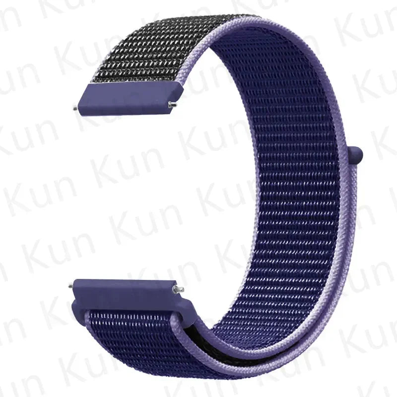20mm 22mm Band For Samsung Galaxy Watch 6/5/4/5pro/4/6 Classic/active 2 Nylon loop sport bracelet huawei watch GT 4-2-2e-3 Strap