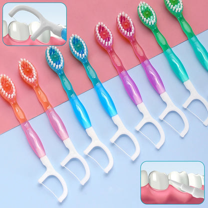 26pcs/Set Portable 5 in 1 Travel Toothbrush Set Disposable Mini Toothbrushes with Toothpaste Tongue Scraper Flosses Kit