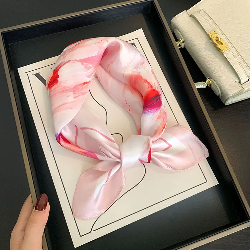 Scarf 100% Silk Bandana Women Square Scarves Wrap Kerchief Spring Fashion Luxury High Quality Headband Hijab Shawls 2026