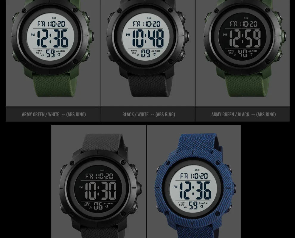 SKMEI 1426 Sports Waterproof Digital Watch for Men Stopwatch Electronic LED Display Mens Wristwatches Reloj Masculino Clock 1416