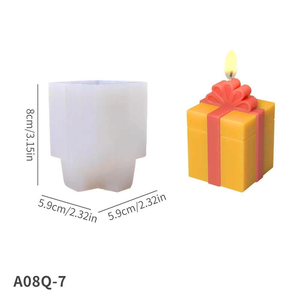Christmas Santa Claus Silicone Candle Molds Aromatherapy Gypsum Soap Baking Mould Festival Ornament Decor Xmas Gifts Making Mold