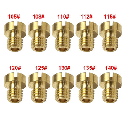 10/5pcs Carburetor Main Jet 5mm M5 Thread 5x0.75 for Dellorto SHA PHBG NC PHVA AD/DS Racing Carb JNC Injector Nozzle Size