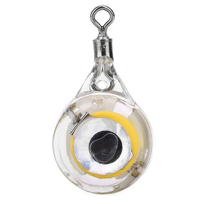 10Pcs Fishing Lure Light Mini Eye Shape Underwater Night Light Lure Battery Powered Lighted Flasher Bait for Seawater Freshwater