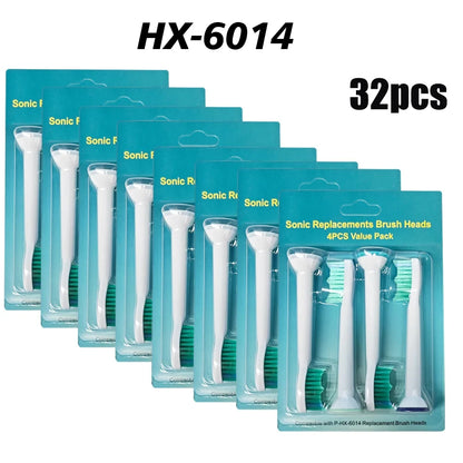 4-32pcs Electric Toothbrush Replacement Heads Compatible with Philips Sonicare Replacement Brush Heads Click-on Handles