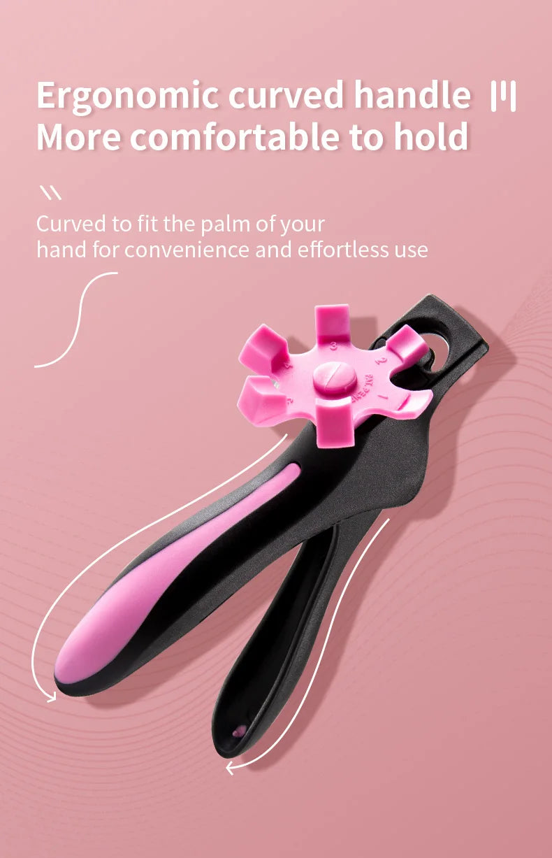 U-shaped French False Nail Scissors Acrylic Nail Clipper Adjustable Nail Tip Cutter Trimmer Manicure with Sizer Precise Cutting