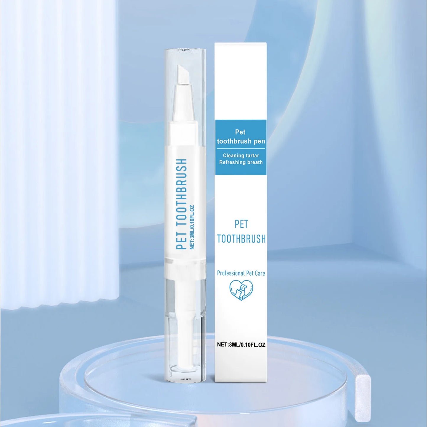 Pet Toothbrush Pen Teeth Cleaning Tool Fresh Breath Pet Toothbrush Toothpaste All-in-One Teeth Cleaning for Dogs and Cats