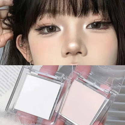Matte Highlighter Powder Eyeshadow Palette White Long Lasting Natural 3D Brightening Eye Makeup Palette Brighten Face High Gloss