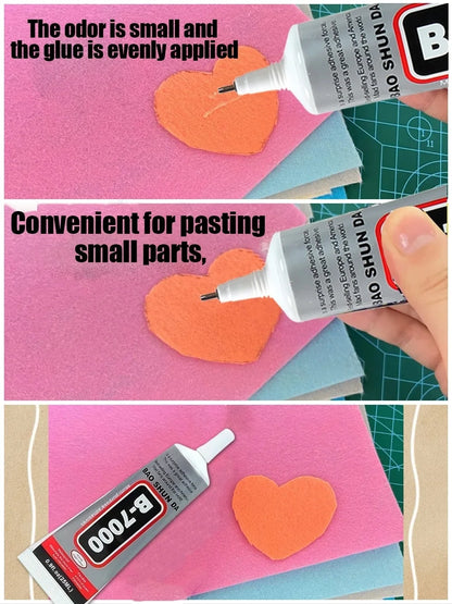 B7000 Glue Multi Purpose Adhesive Strong Clear Glue For Phone Screen Repair Jewelry Making DIY Crafts Metal Glass Plastic Wood