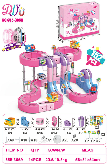 Sell Well Anti-Gravity Magnetic Attraction Track Train Changeable Magnetic Magic Rail Car Electric Train Toy