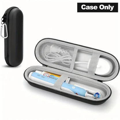 1pcs Electric Toothbrush Travel Case for Oral-B Pro/iO, Philips Sonicare, Oral B Toothbrush Case for Brush Heads & Accessories