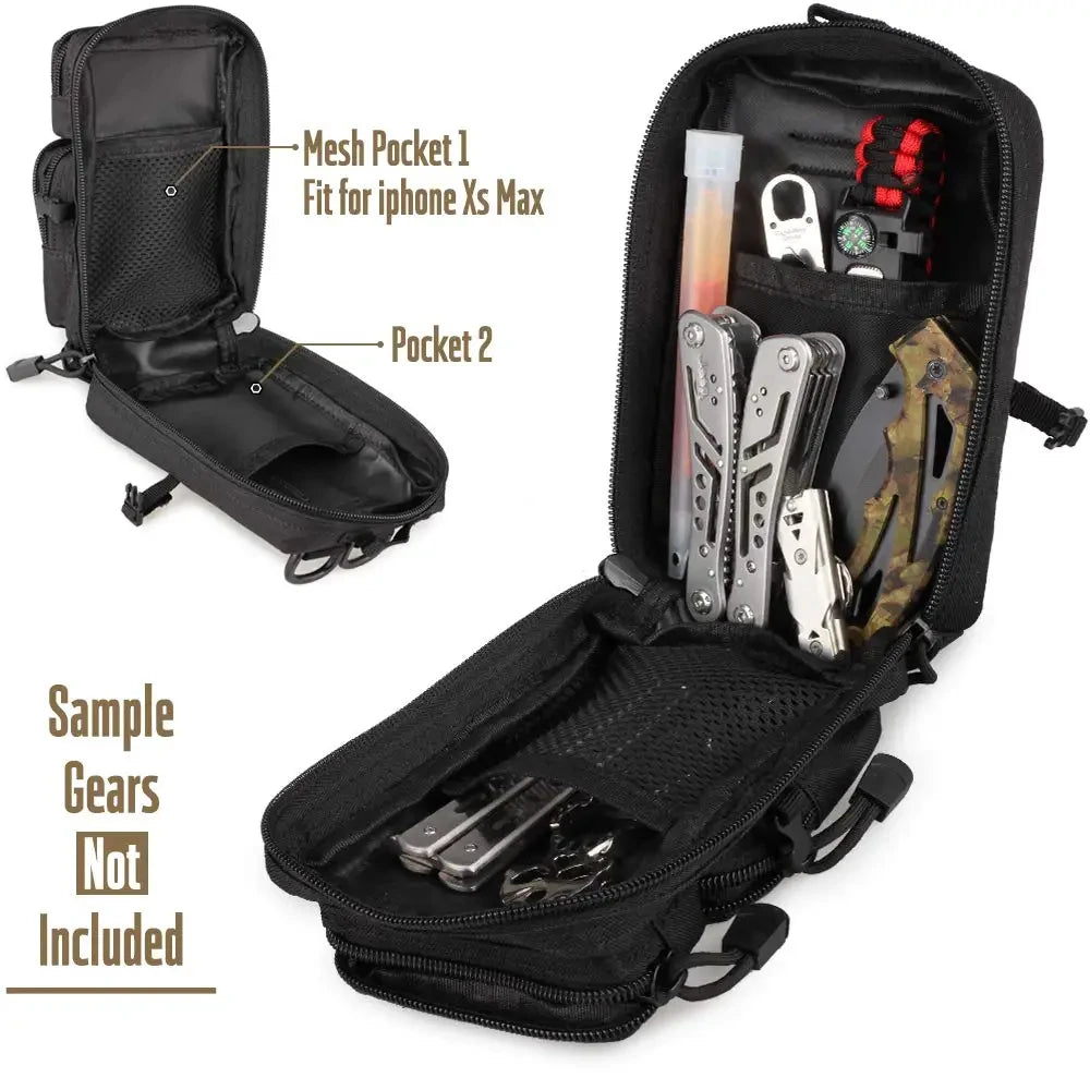 Tactical Molle Utility Pouch, EDC Tool Pouch Tactical Phone Pouches Mini Waist Pouches Medical EDC IFAK Pack Mini Design
