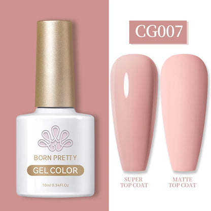 BORN PRETTY 10ml Gel Nail Polish Gel 130 Colors Semi Permanent Solid Nail Gel Varnish Soak Off UV Gel for Base Top Coat