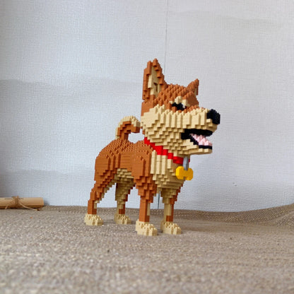 Charming Shiba Inu or Black Cat Building Block Kit (in bag) Delightful Pet Models for Creative Unique Gift Idea Decorative Piece