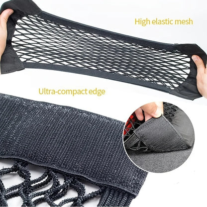 Universal Car Storage Bag Double Mesh Trunk Storage Net Car Built-in Storage Bag Car Fixed Net Anti-Slip