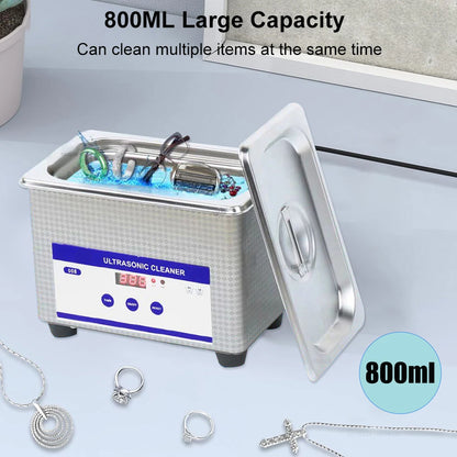 Ultrasonic Cleaner Ultrasound Glasses Jewelry Cleaner 40KHZ High Frequency Ultrasonic Washing Bath for Glasses Jewelry Cleaning