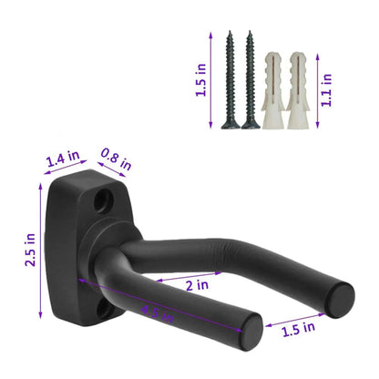 1/2 Pcs Wall Mount Guitar Hanger Hook Non-slip Holder Stand for Acoustic Guitar Ukulele Bass Guitar Parts Instrument Accessories
