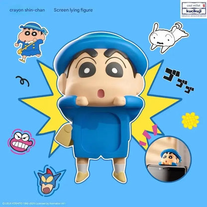 Kucikuji Original Crayon Shin Chan Blind Boxs Toys Kawaii Figures Anime Model Mobile Phone And Computer Screen Car Ornament Toys