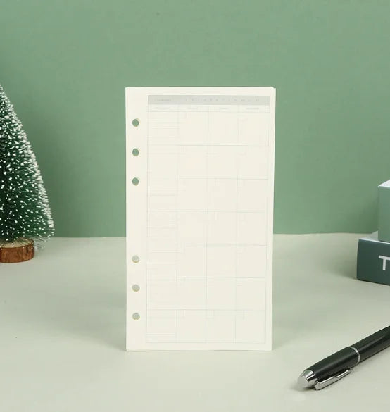45 Sheets A5 A6 A7 Loose Leaf Notebook Refill Spiral Binder Inner Page Line Blank craft  Grid Inside Paper Stationery