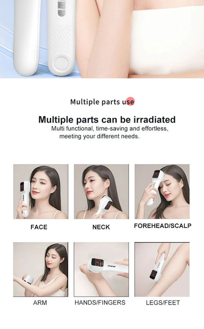 650nm+808nm Handheld Face Body Red Light Infrared Beauty Device Skin Rejuvenation Muscle Joint Body Fatigue Relief Health Care