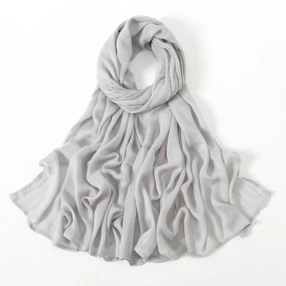 Fashion Modal Hijab Rayon Cotton Shawls Muslim Hijabs For Women Plain Scarf Big Size Headscarf Islamic Turban Headband 190*85cm