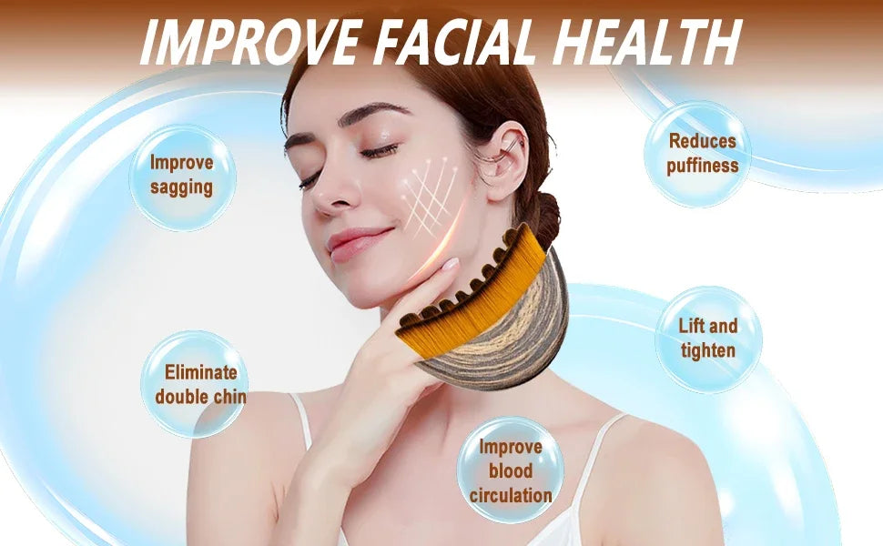 New Lymphatic Contour Face Brush, Lymphatic Drainage Massager for Face,Ergonomically Designed to Fit The Skin Precisely and Reli