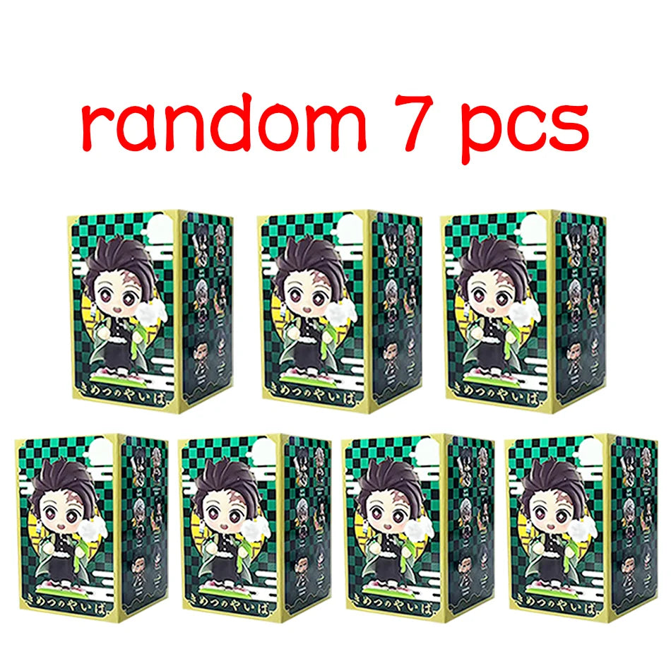 Demon Slayer Tanjiro Kamado Nezuko Anime Cartoon Figure Blind Box Creative Personalized Statue Model Ornament Surprise Gift Box