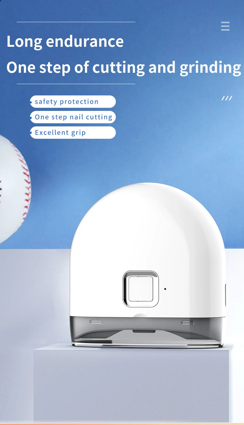 With Light Rechargeable Electric Nail Clipper - Automatic Grinding Polishing Trimmer Cutter for Baby Adult Manicure