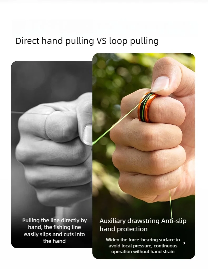 1pc/2pcs Alloy cable ring Fast line cutting Anti-slip Protect hands/fishing reel Tighten the leader knot fishing tools