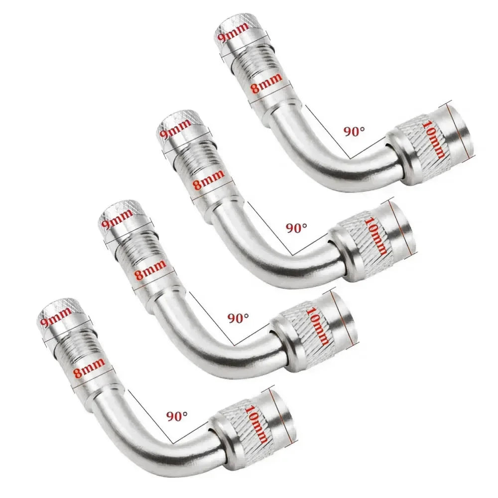 45 90 135 Degree Angle Bent Valve Adaptor Tyre Tube Valve Extension Adapter for Motorcycle Truck Car Moto Bike