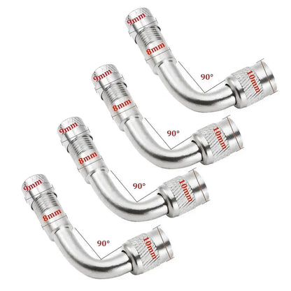 45 90 135 Degree Angle Bent Valve Adaptor Tyre Tube Valve Extension Adapter for Motorcycle Truck Car Moto Bike